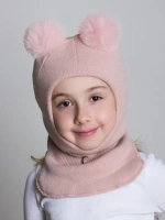 Шапка шлем детская зимняя вязаная