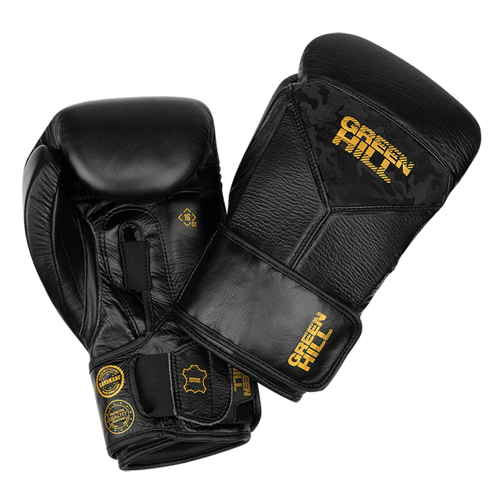 BGPP-2021-0070 Боксерские перчатки Power Padded Training, чёрно-золотые
