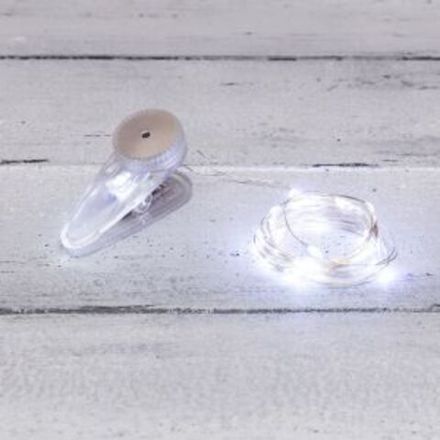 Гирлянда «Роса» с прищепкой 3 м, 30 LED, белое свечение, 2хCR2032 в комплекте NEON-NIGHT