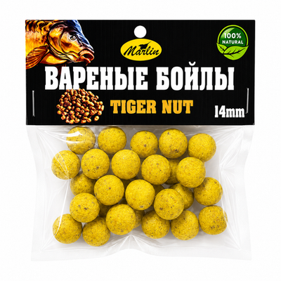 Бойлы Насадочные Вареные от "ТМ MARLIN"В пакете 90гр №14 Тигровый орех