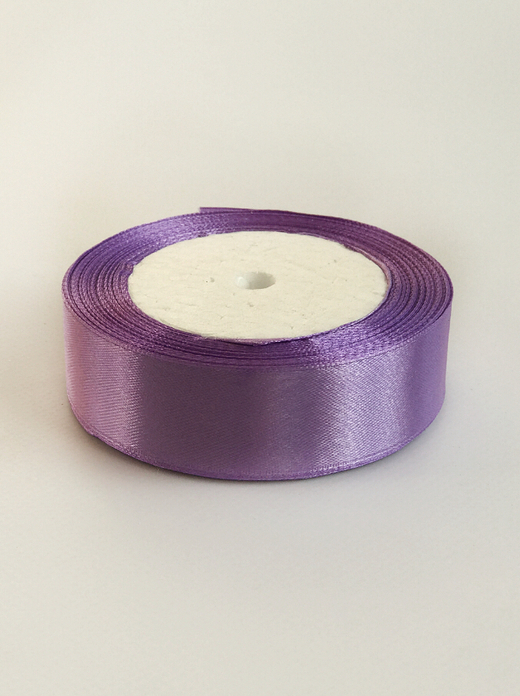 Атласная лента 25 мм (25 ярд)  цвет сиреневый