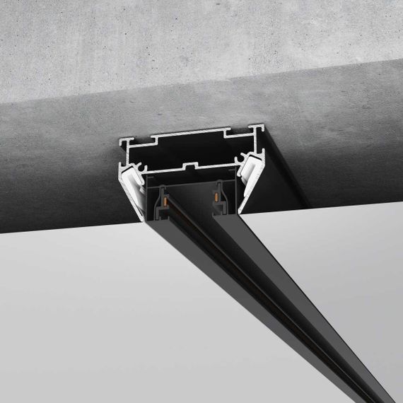 Алюминиевый профиль для монтажа в натяжной потолок однофазного шинопровода черный (2м) Elektrostandard a070478