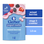 Gerber, Yogurt Melts®, для детей от 8 месяцев, ягодное ассорти, 28 г (1 унция)