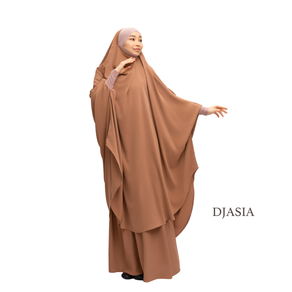 SET: KHIMAR AND ABAY SILK SKIRT