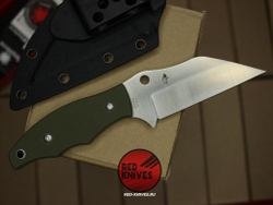 Нож Spyderco Ronin 2 - зеленая рукоять, клинок сатин RK/502