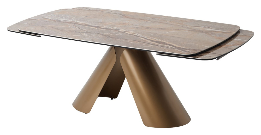 Стол CALDERON 180 GLOSS GRAND CORDILLERA керамика / бронзовый винтажный каркас, ®DISAUR