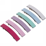 Заколка автомат «Lady Collection - Джереми», прямоуг., 6 цветов, 8,5*1,5см (Кокетка)