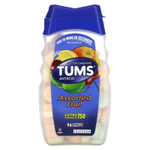 Tums, антацид, фруктовое ассорти, 96 жевательных таблеток (750 мг в 1 таблетке)