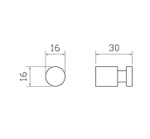 Крючок для ванной WONZON & WOGHAND EASY, Хром (WW-8105-1)