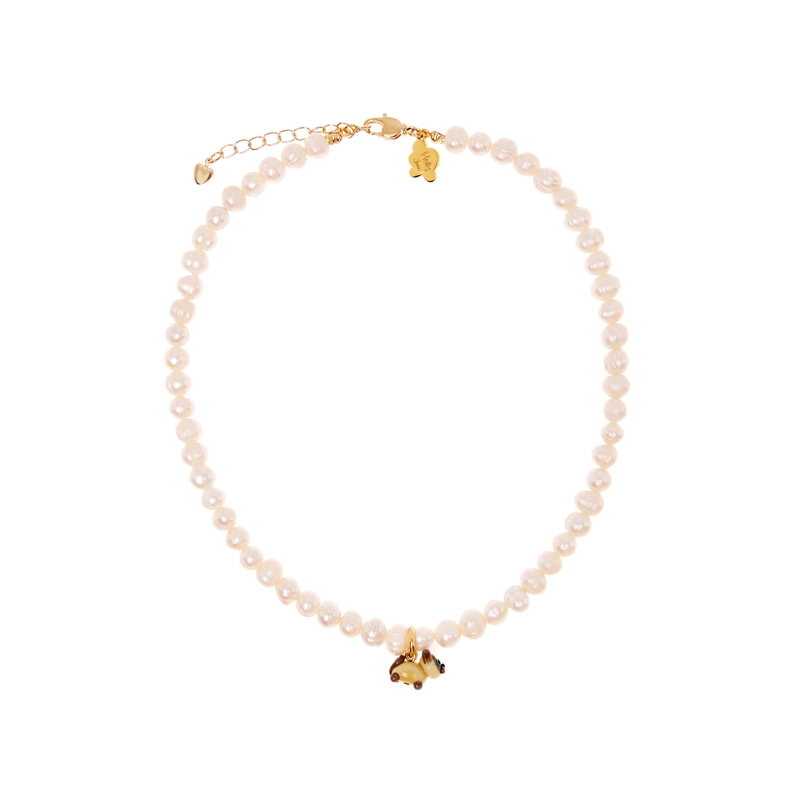 Колье Мой Любимый Пушистик с Жемчугом – Кошка