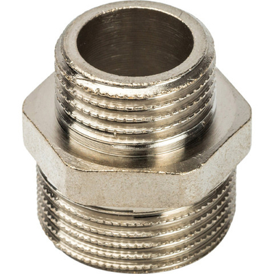 Ниппель переходной STOUT НН 3/4"X1/2" никель