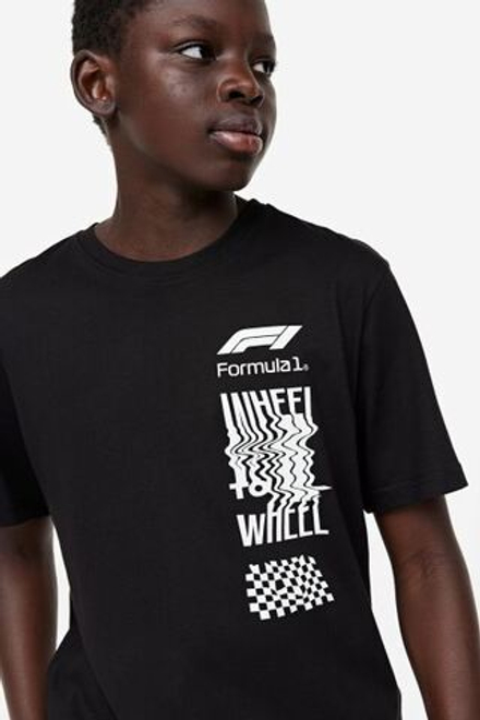 H&M Футболка с принтом, черный