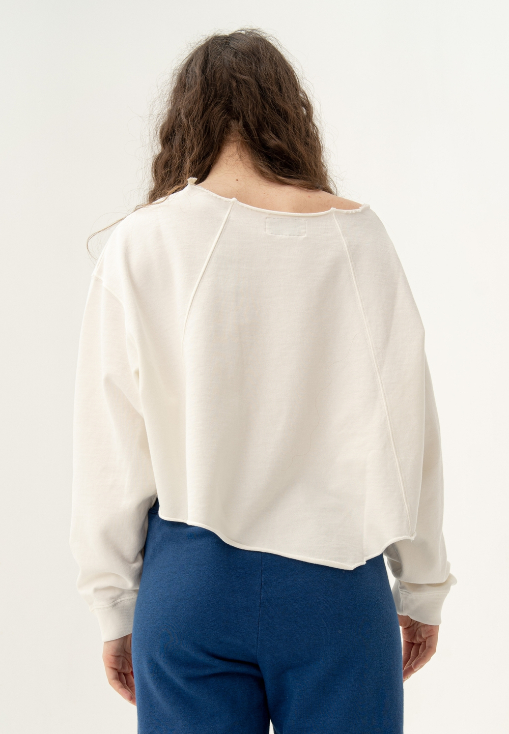 Свитшот оверсайз Bowery NYC Crop Off White
