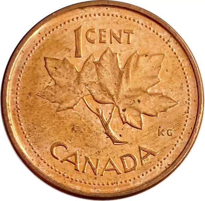 1 цент 2002 Канада «50 лет правлению Королевы»