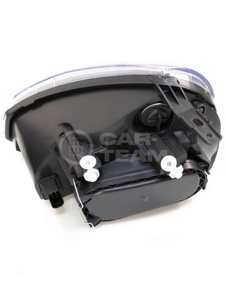 Фары Лада Приора передние круглые би линзы с ангельскими глазками, черная маска