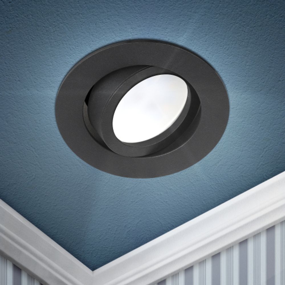 Светильник встраиваемый алюминиевый ЭРА KL86 BK под лампу MR16 GU5.3 черный