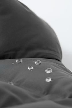 ZARA ПУХОВИК WATER REPELLENT С НАШИВКОЙ, СЕРЫЙ