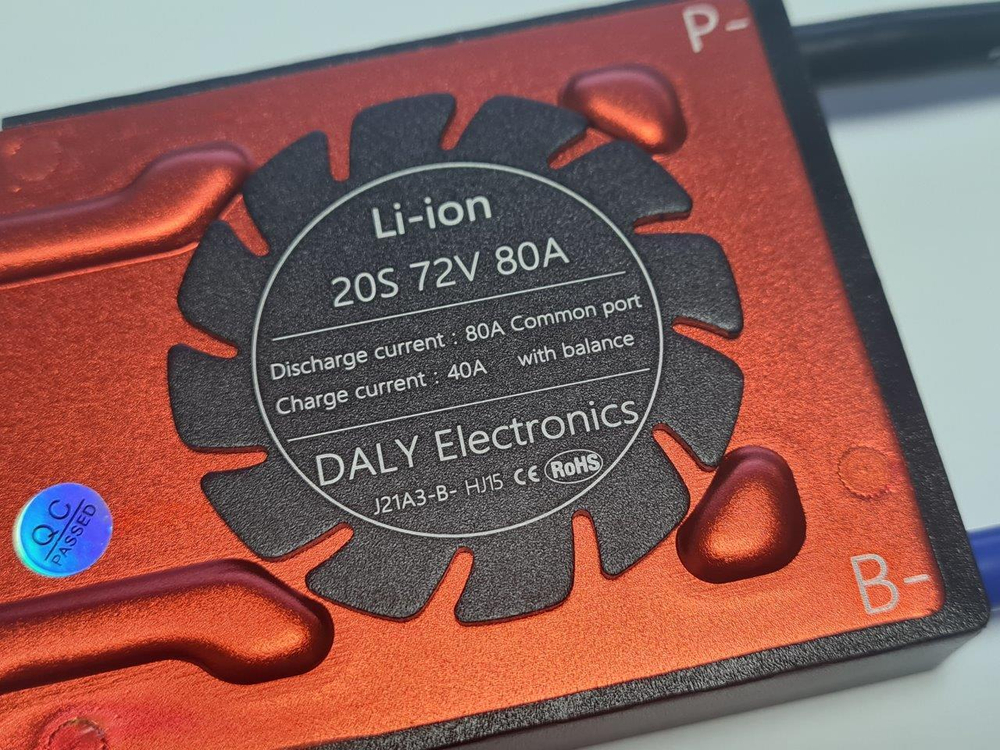 Плата контроля BMS Li-ion 20S 72V 80A