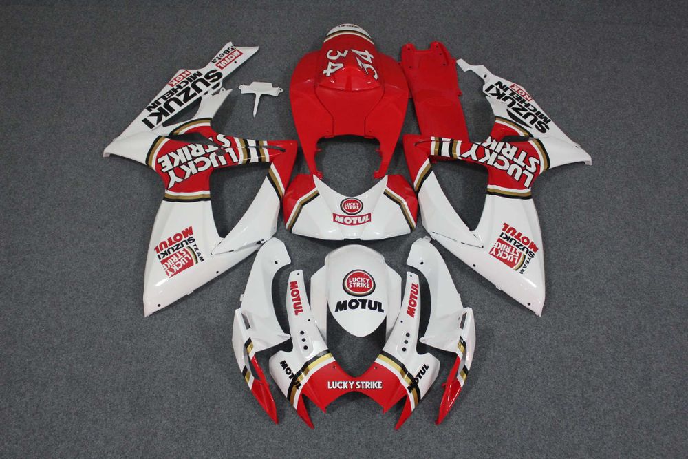 Комплект пластика для мотоцикла Suzuki GSX-R600/750 06-07 Lucky Strike бело красный
