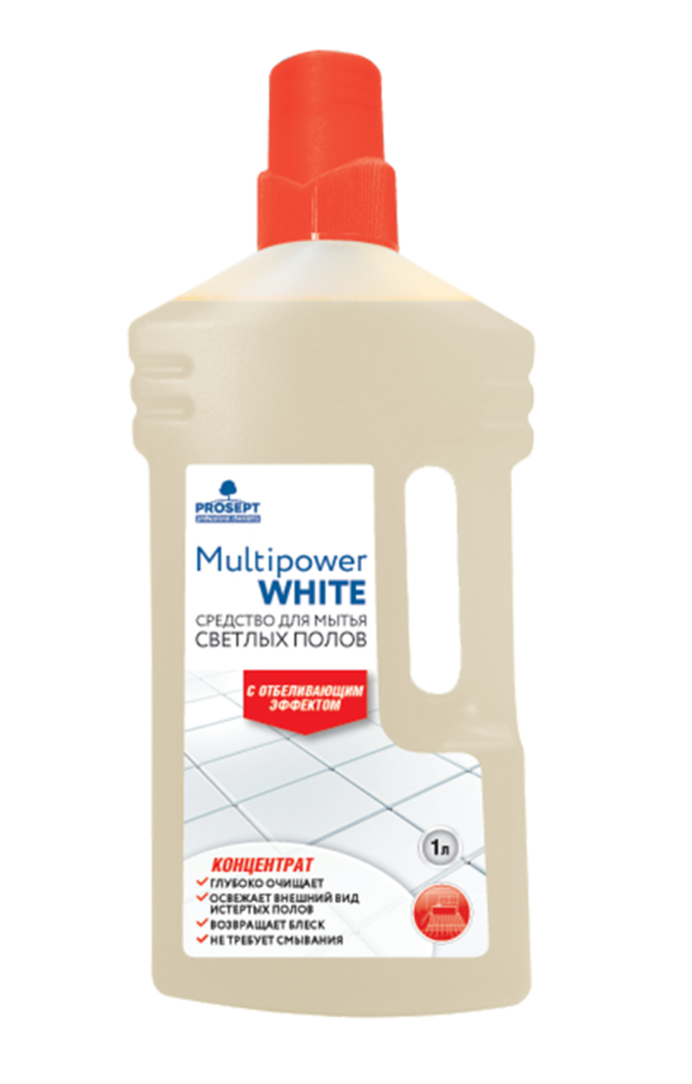 Средство для мытья светлых полов Prosept Multipower White, концентрат, 1 л