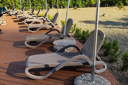 Шезлонг Nardi Eden с подлокотниками, tortora