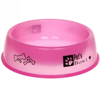 Миска пластиковая «Паппи» 21*6см цвет розовый / 500мл