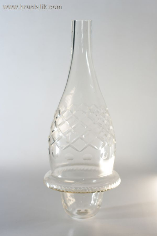 Центральная колба хрустальной люстры прозрачная №7