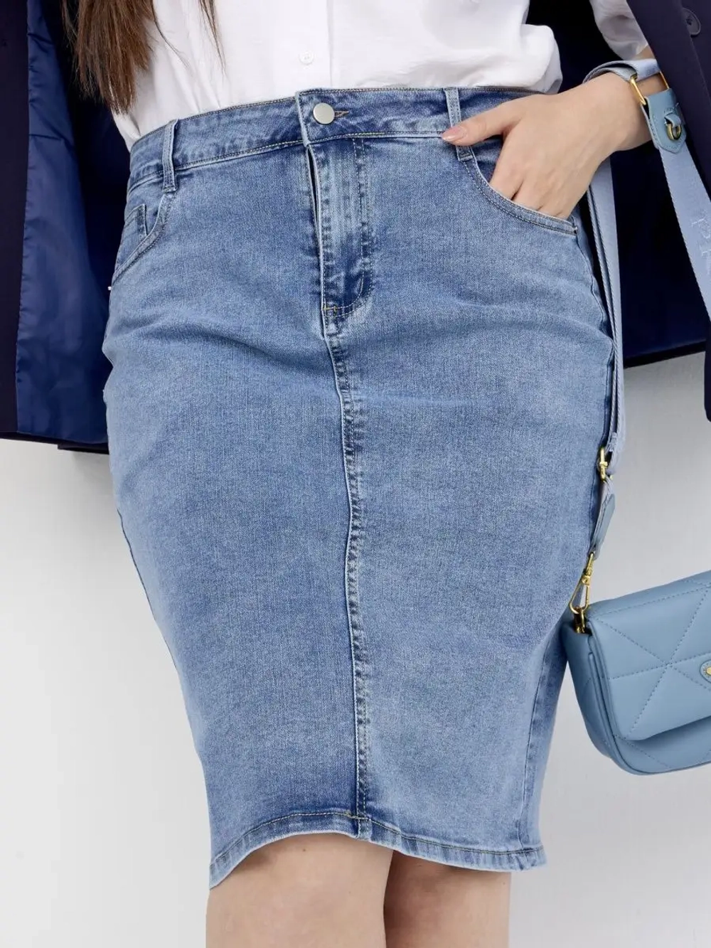 ❀ Юбка джинсовая большие размеры ❀