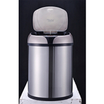 Ведро для мусора сенсорное, круглое, нерж, внутр ведро, Foodatlas JAH-9111, 8 л