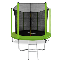 ARLAND Батут 8FT с внутренней страховочной сеткой и лестницей (Light green)