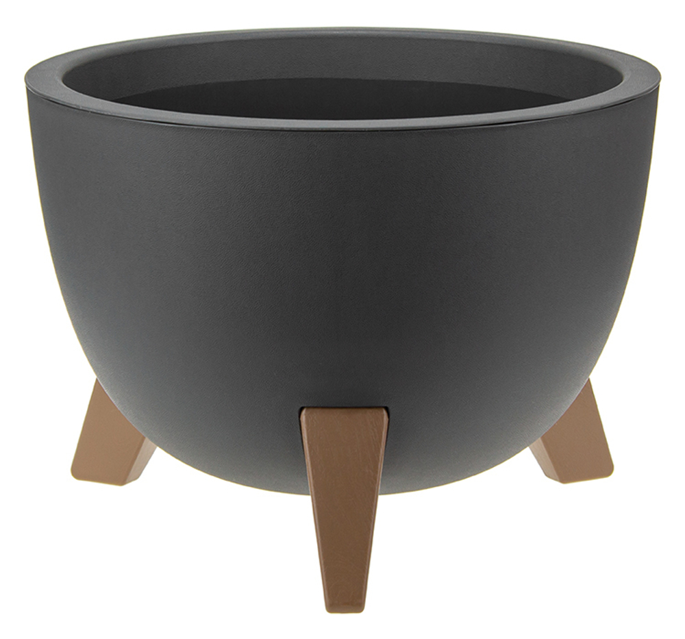 Кашпо ФЛОРИАН 250мм 4,2л графитовфй М3186