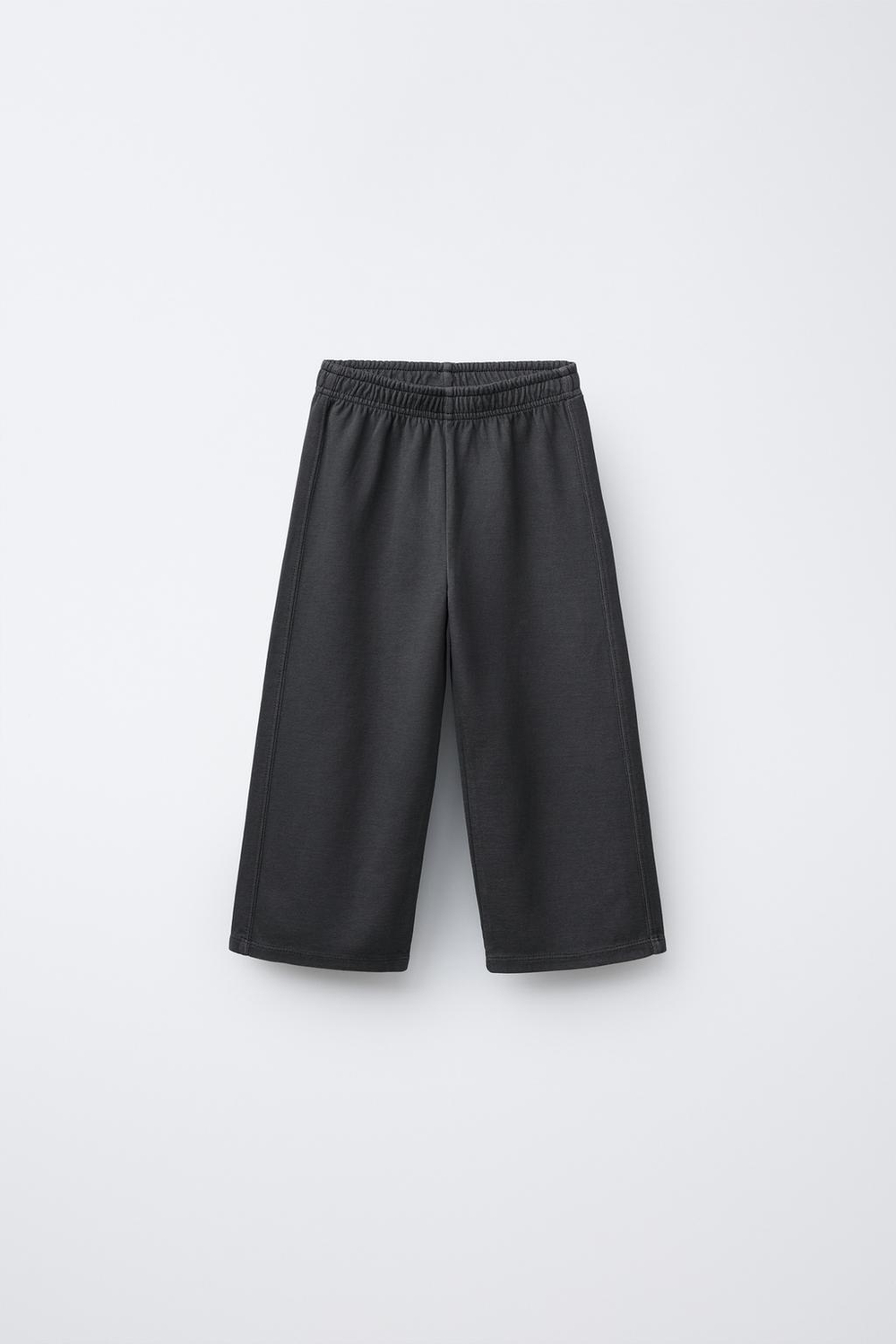 ZARA БРЮКИ WIDE LEG, АНТРАЦИТОВО-СЕРЫЙ