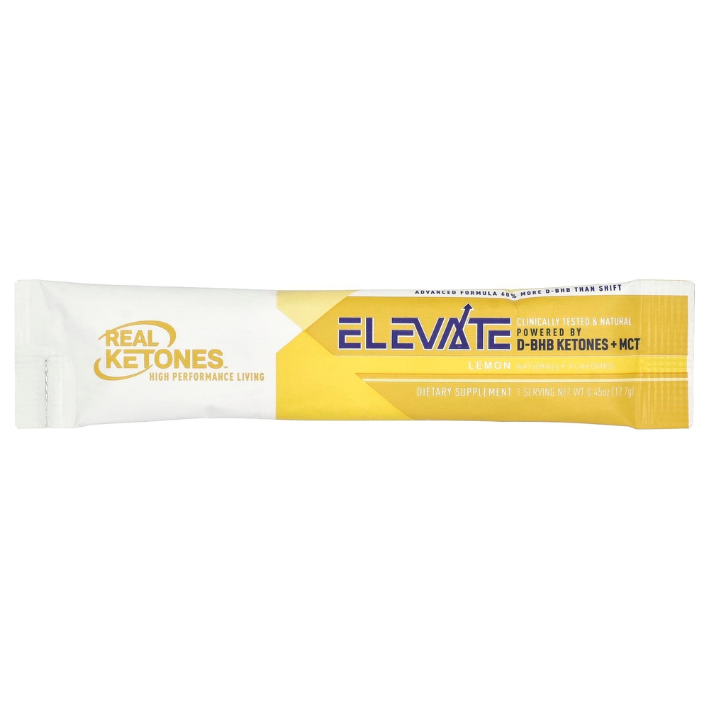 Real Ketones, Elevate, лимон, 10 пакетиков по 12,7 г (0,45 унции)