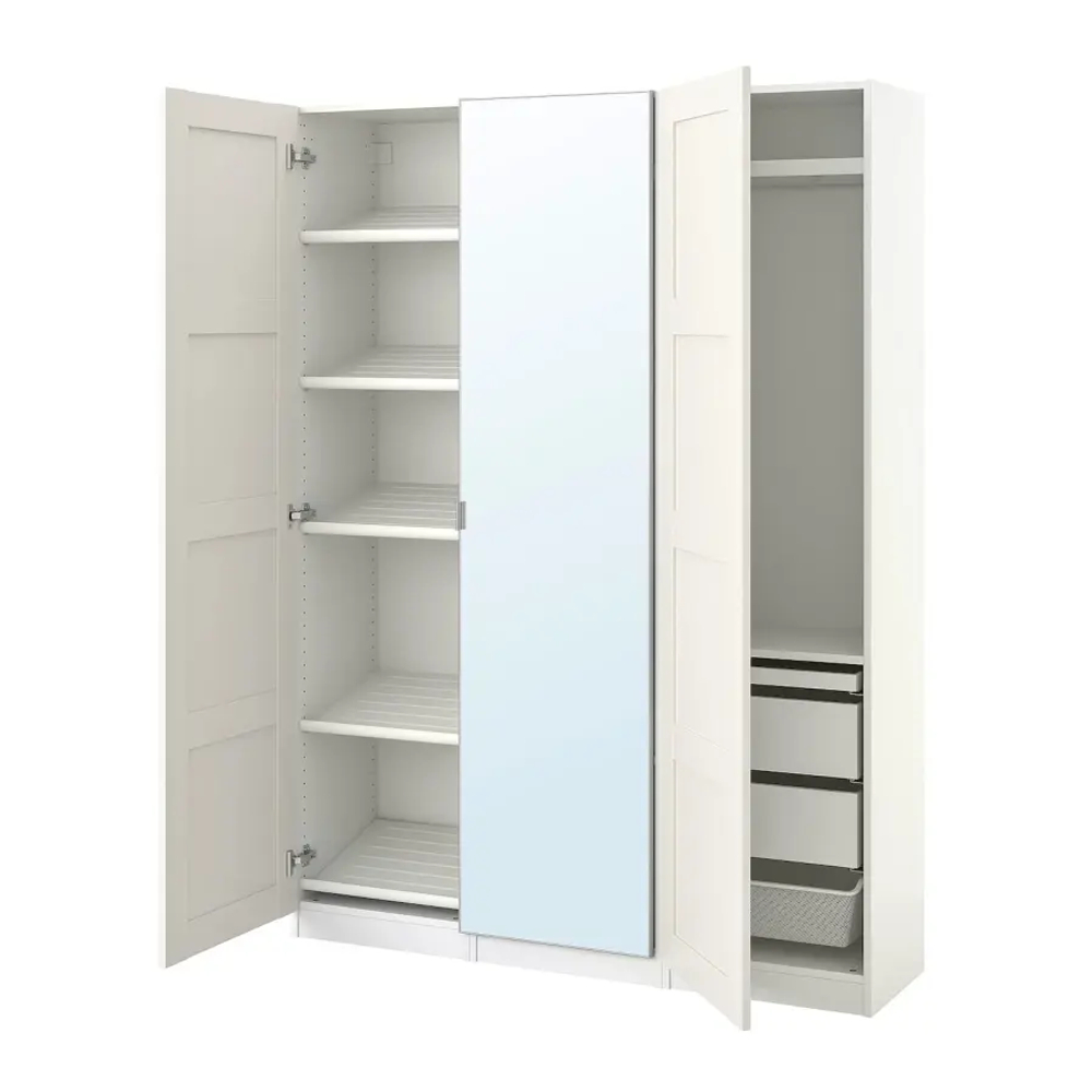 Гардероб - IKEA PAX/BERGSBO/ÅHEIM, 150x38x201 см, белый ПАКС/БЕРГСБУ ИКЕА
