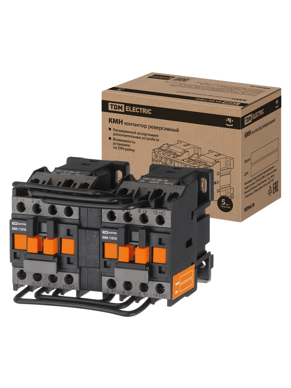 Контактор КМН-11830 реверс 18А 400В/АС3 2НО TDM SQ0761-0006