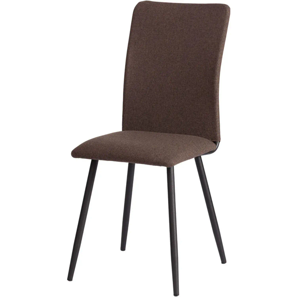 Стул Комус Мебель FABBI ткань рогожка, 45х55х93, коричневый/черный