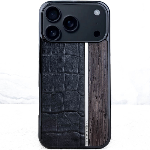 Euphoria CROC Leather Metal Wood