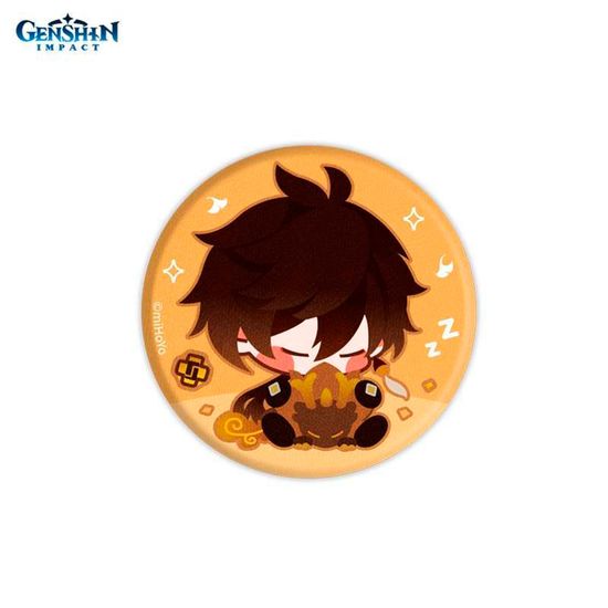 Значок Геншин Импакт Чжун Ли / Genshin Impact Chibi Character Cloth Badge Geo Archon Zhongli