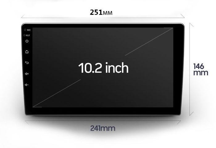 Магнитола для 10" рамки - Kuberg QLed, Android 12, Быстрая, CarPlay, 4G SIM-слот