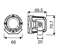 Светодиодная лазерная фара дальнего света РИФ 10W LED