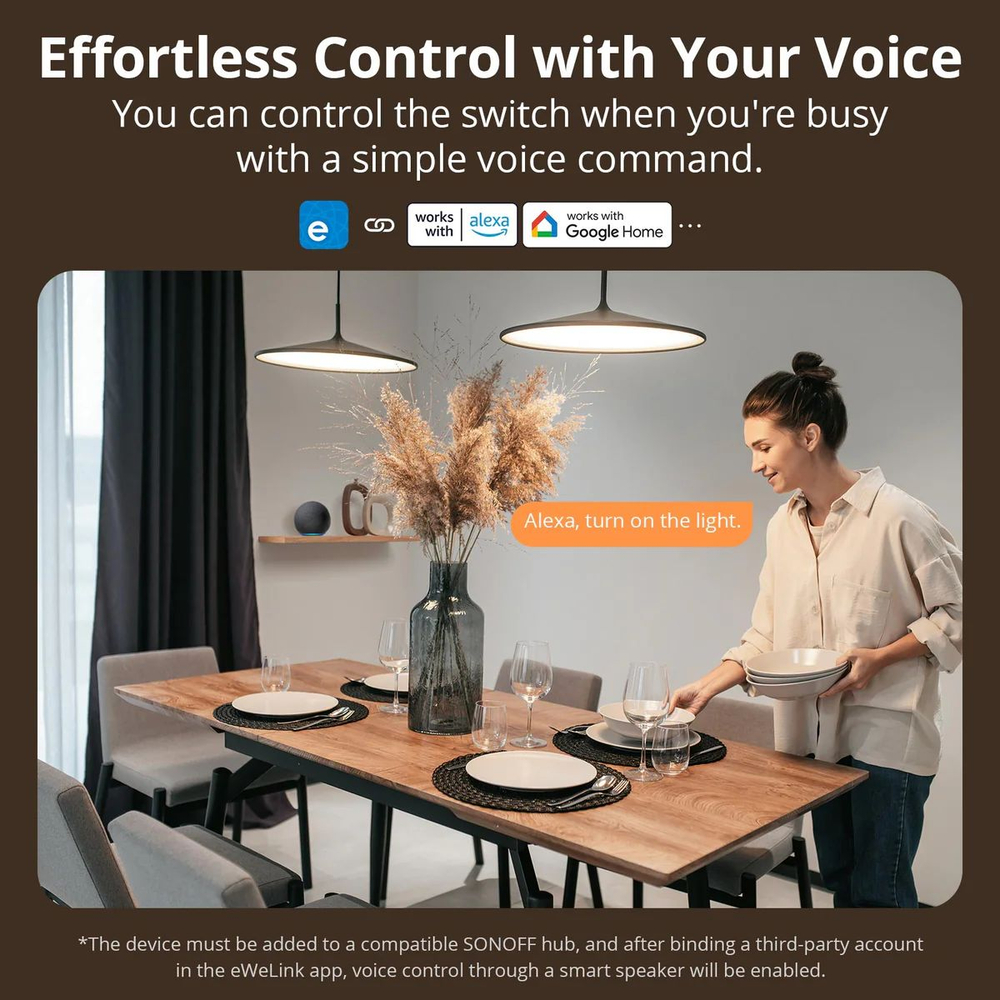 Умный Zigbee выключатель Sonoff ZBM5-1C-86W