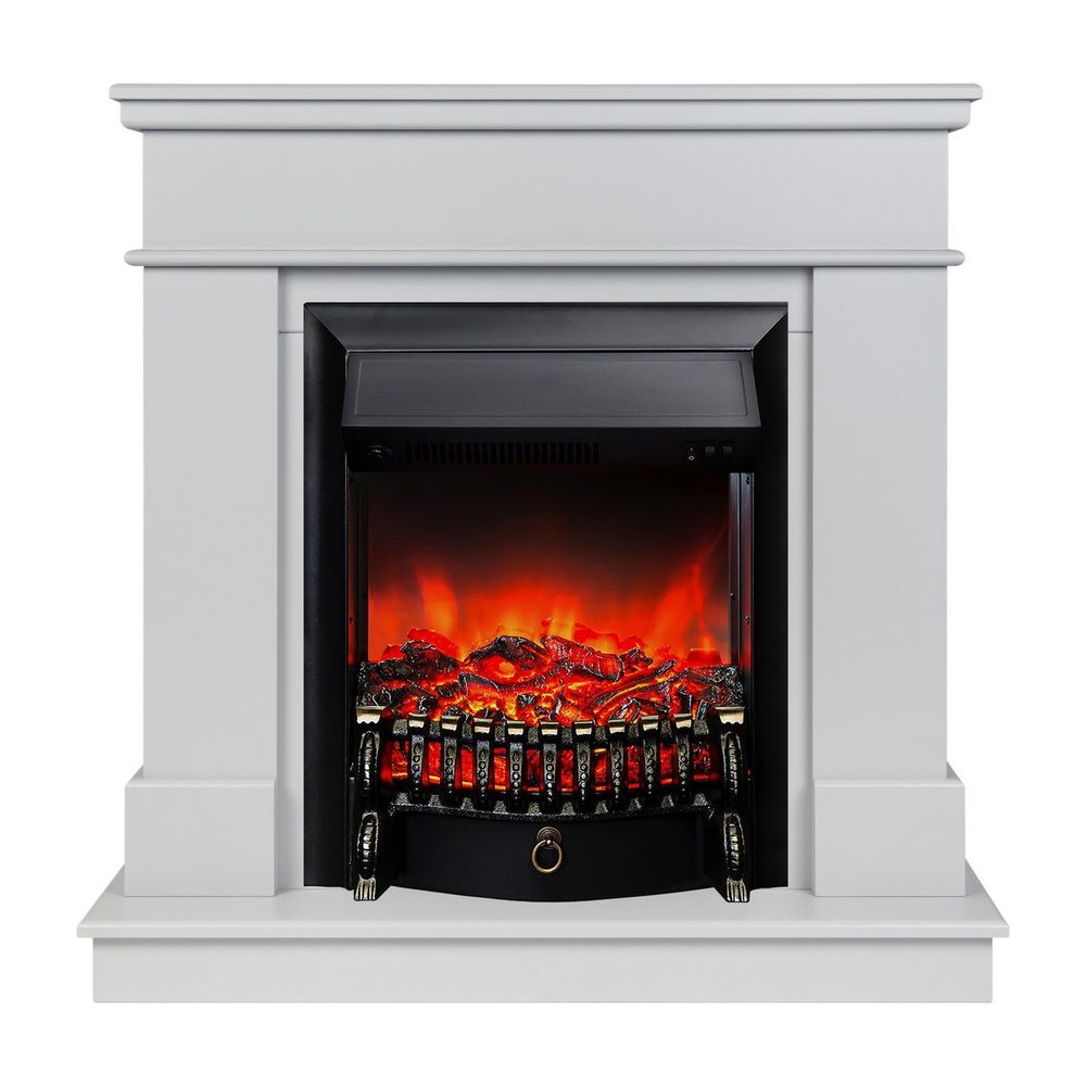 Электрокамин RealFlame Selena STD GR платиновый с очагом Fobos Lux Black