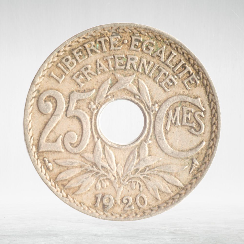 France, 25 Centimes 1920 - Edmond-Émile Lindauer, VF