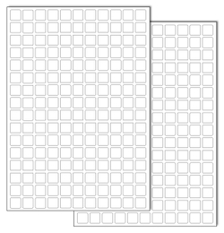 Квадратные виниловые наклейки для маркировки Policomprint М14, 10х10 мм. 352 шт.