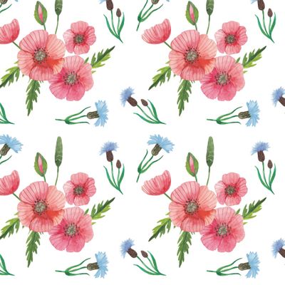 маки на белом