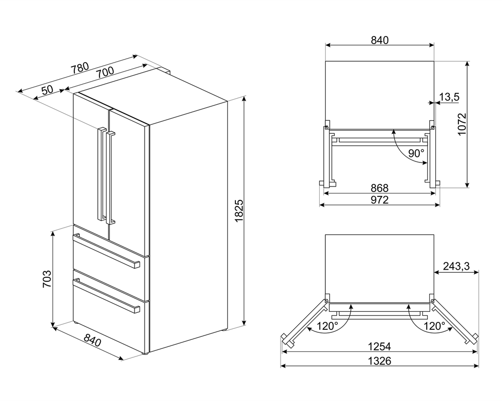 Холодильник Smeg FQ55FXDE