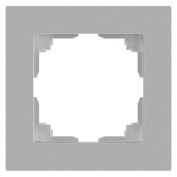 Рамка для розеток и выключателей Intro Accent 6-501-03 на 1 пост, СУ, алюминий | Intro