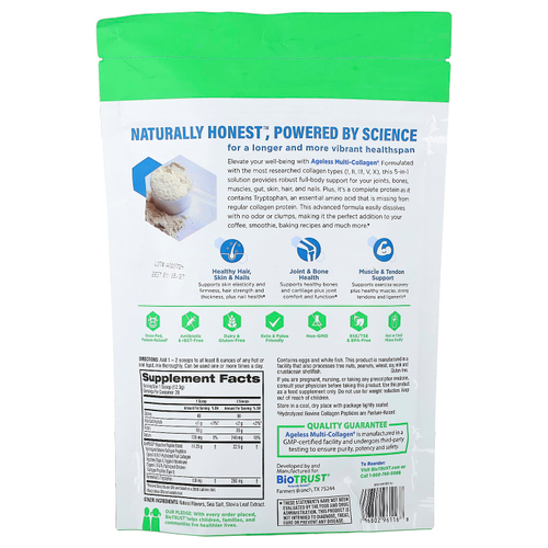 BioTRUST, Ageless Multi Collagen®, с ванильным вкусом, 246 г (8,67 унции)