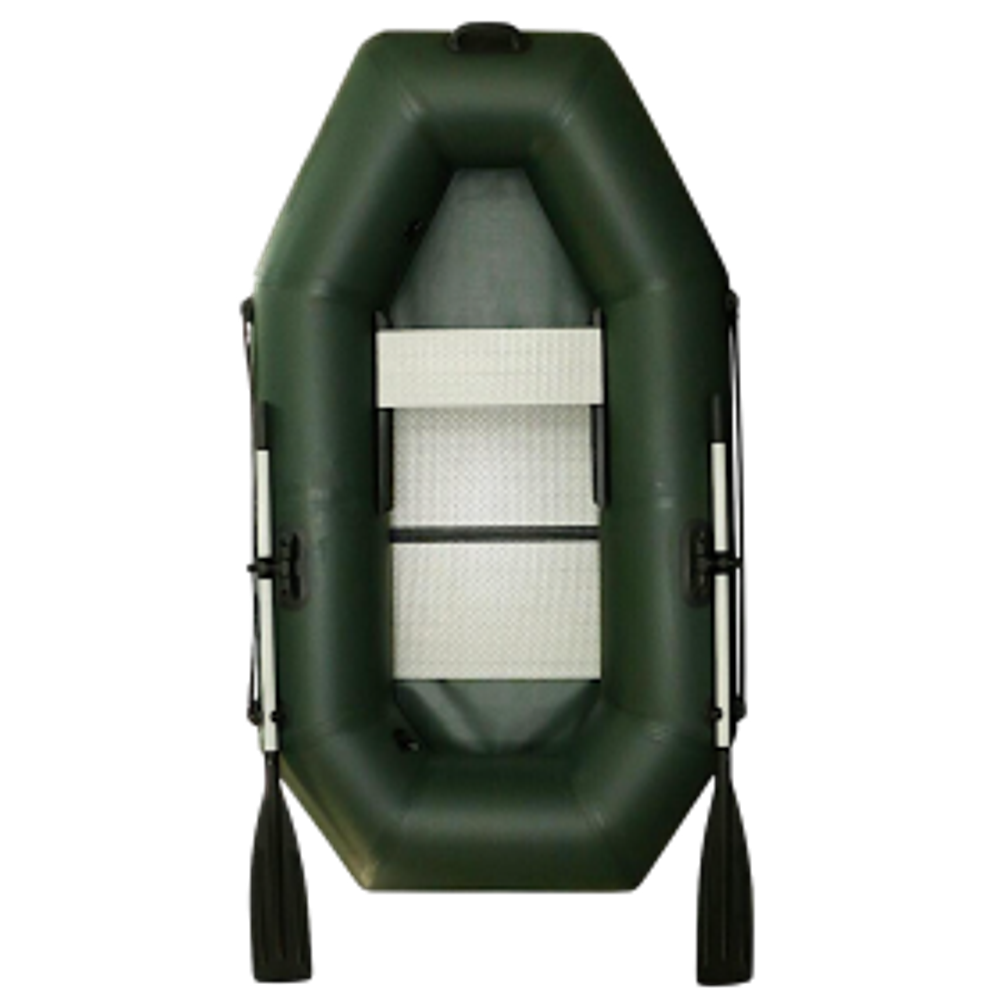 Лодка ПВХ Polar Bird Чирок Гребная PB-210Т Teal со стеклокомпозитной сланью и банкой Серая