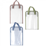 Папка-картотека с ручками Alingar, A4, 350х240 мм, вертикальная, на кнопках, 800 мкм, 13 отделений, прозрачная, глянец, ассорти